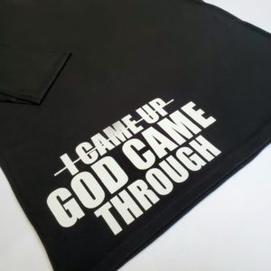 LS God Came Through T-Shirt in Black